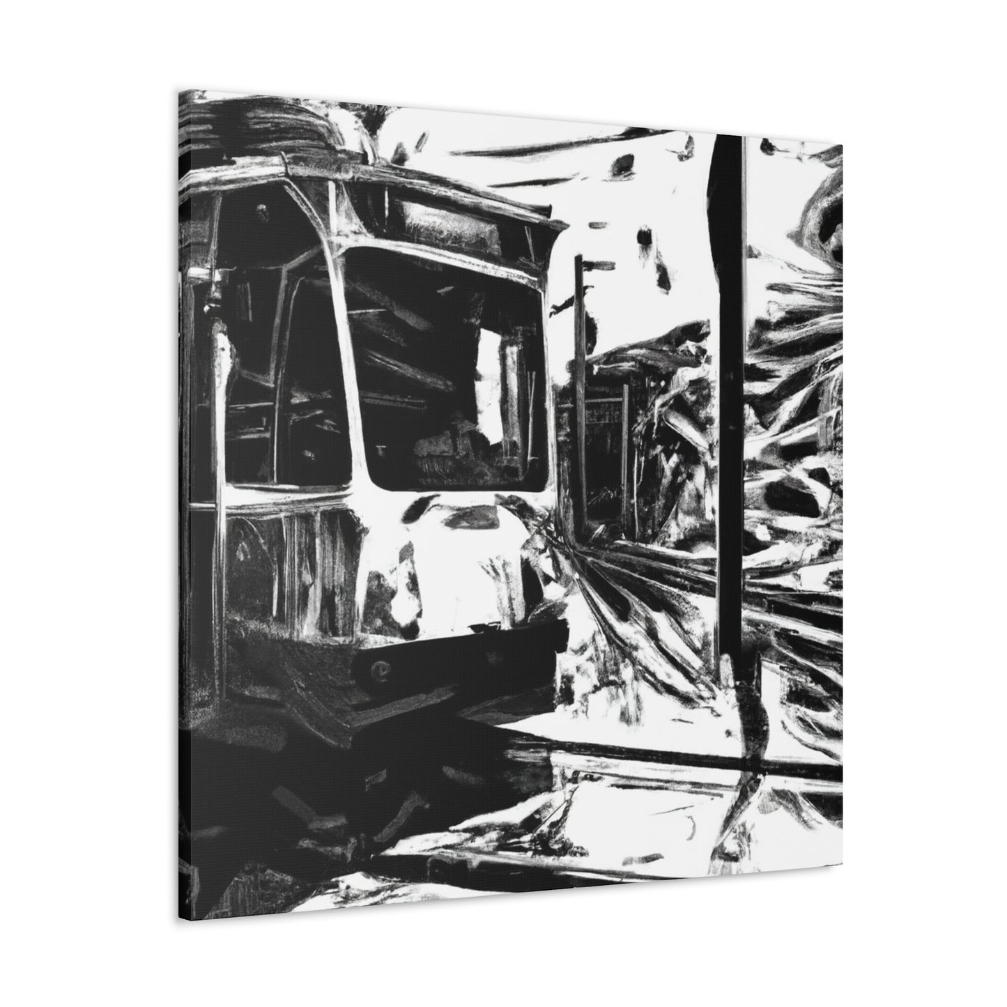 Tram at Twilight - Canvas