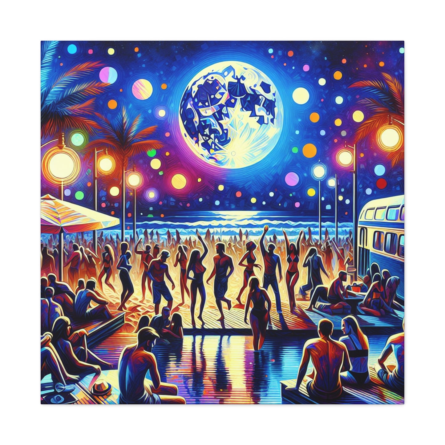 Lunar Celebration on Shore - Canvas