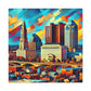 "Vibrant Columbus Dawn" - Canvas