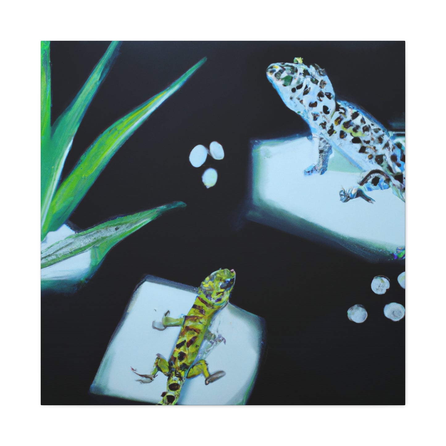 Gecko in Starlight Dream - Canvas