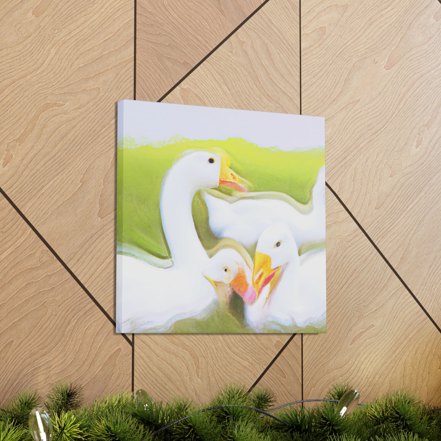 "Gaggle of Geese Flying" - Canvas