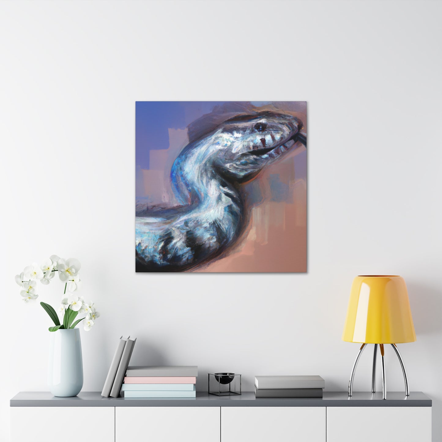 Blue-Tongued Skink Dreaming - Canvas