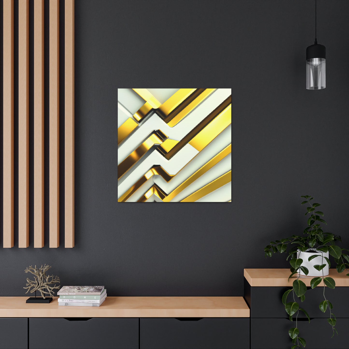 "Gilded Jazz Radiance" - Canvas