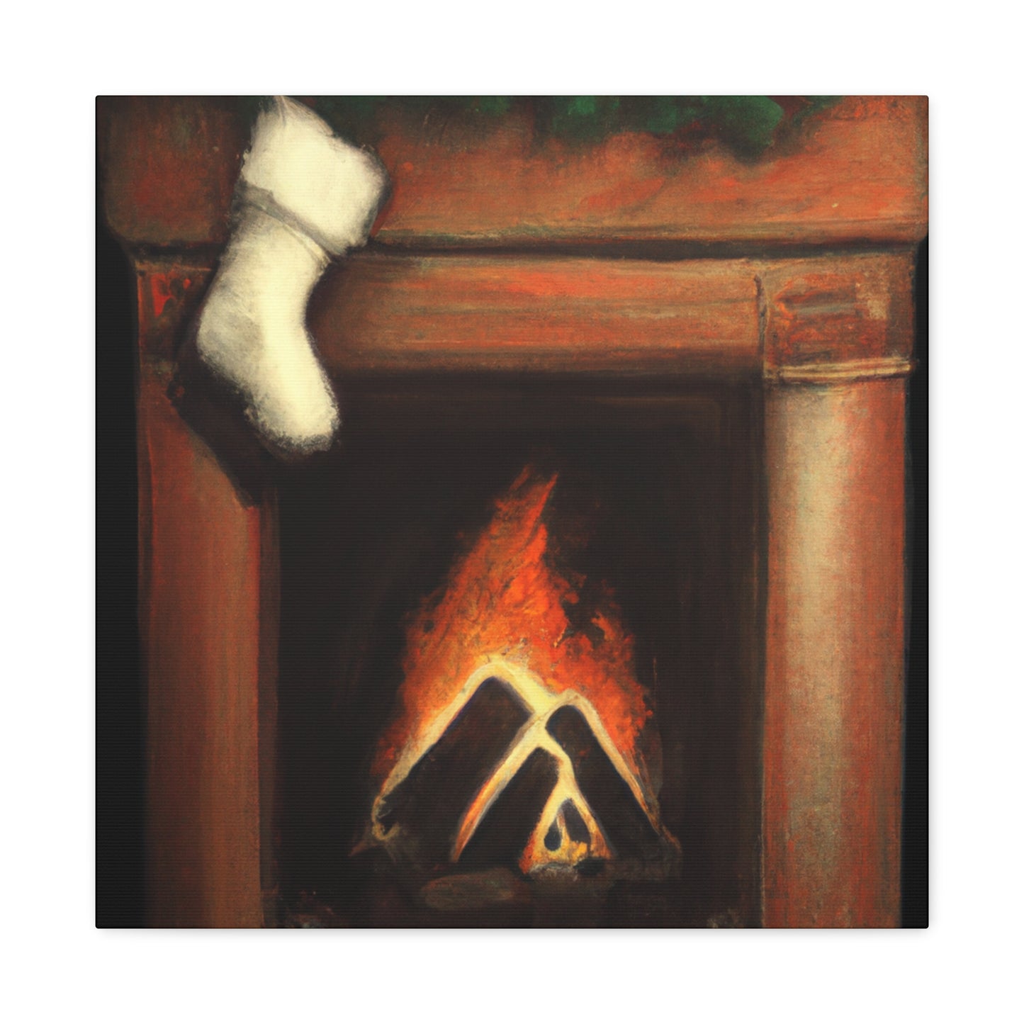 "Fireplace in Realism" - Canvas