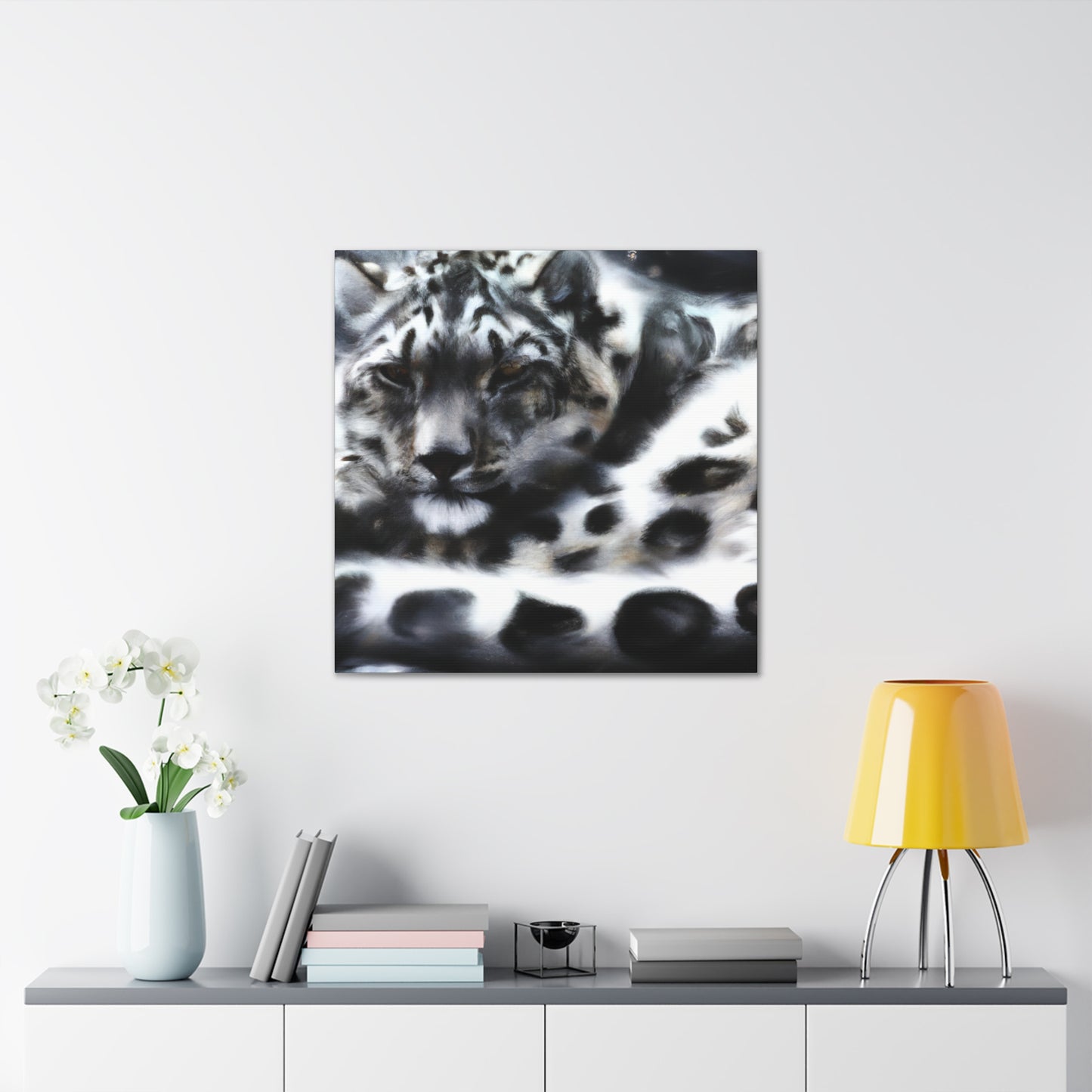 Snow Leopard Majesty - Canvas