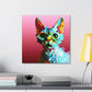 Devon Rex Portrait emot. - Canvas