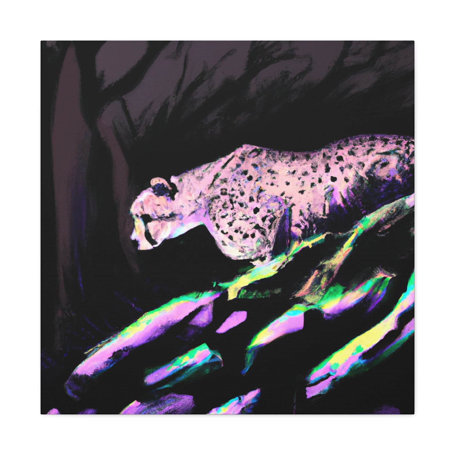 "Cheetah's Speed Vibrancy" - Canvas