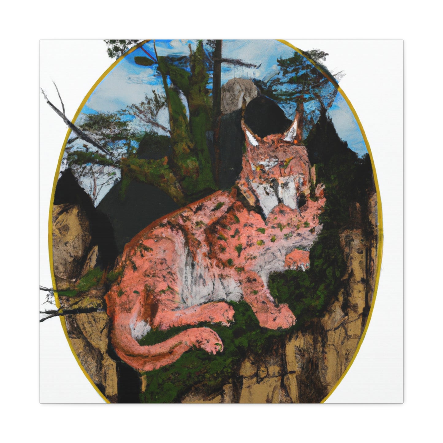 Lynx in Splendour seen - Canvas