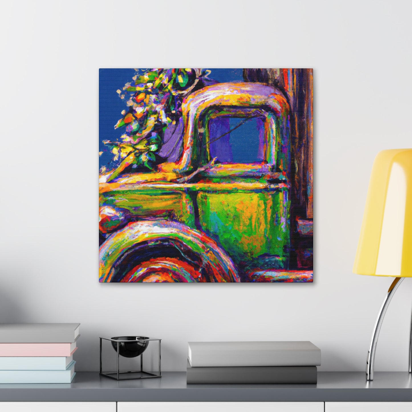 "Yuletide Delivery Wagon" - Canvas