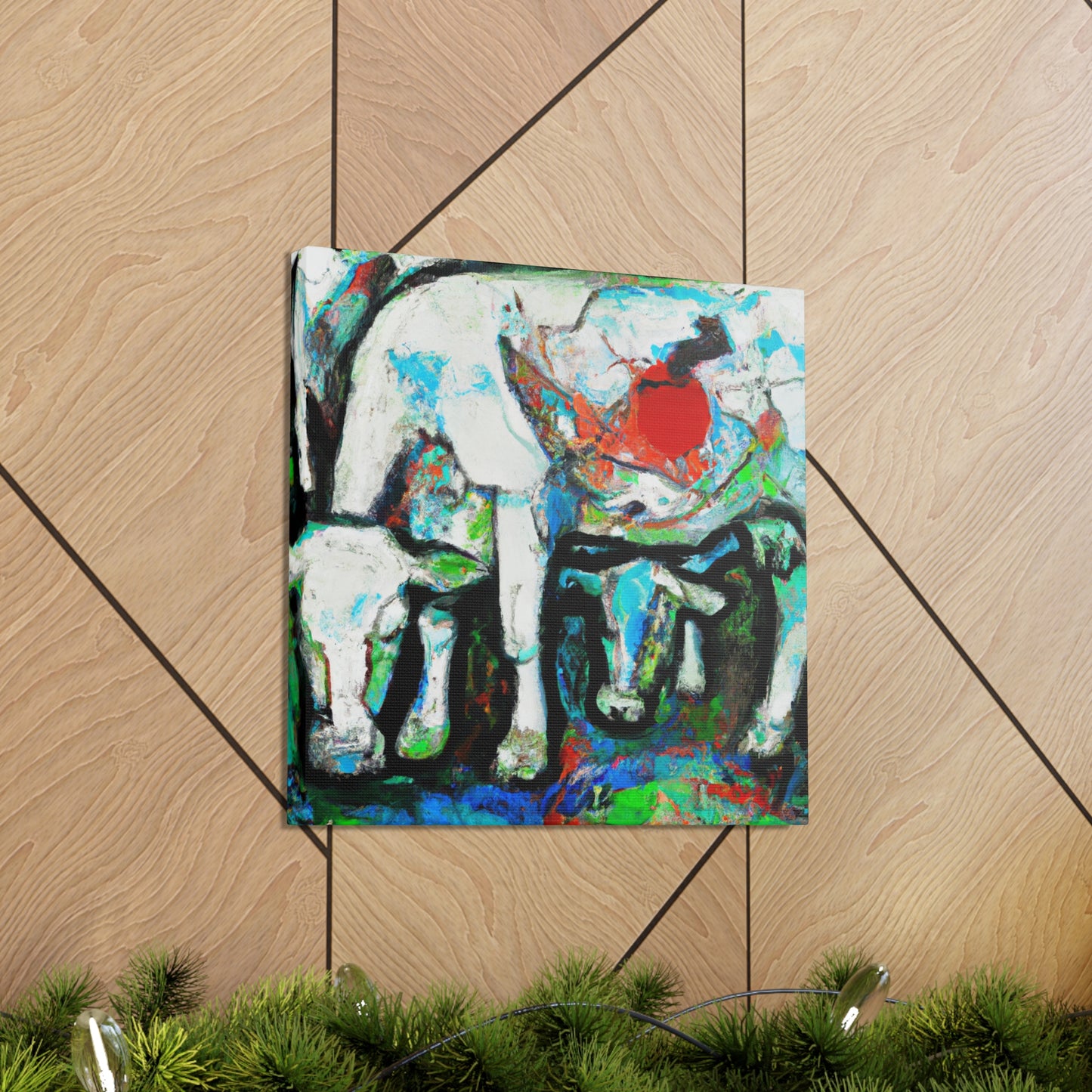 Cow's Abstract Tapestry - Canvas