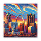 "Colorful Gateway City Splendor" - Canvas