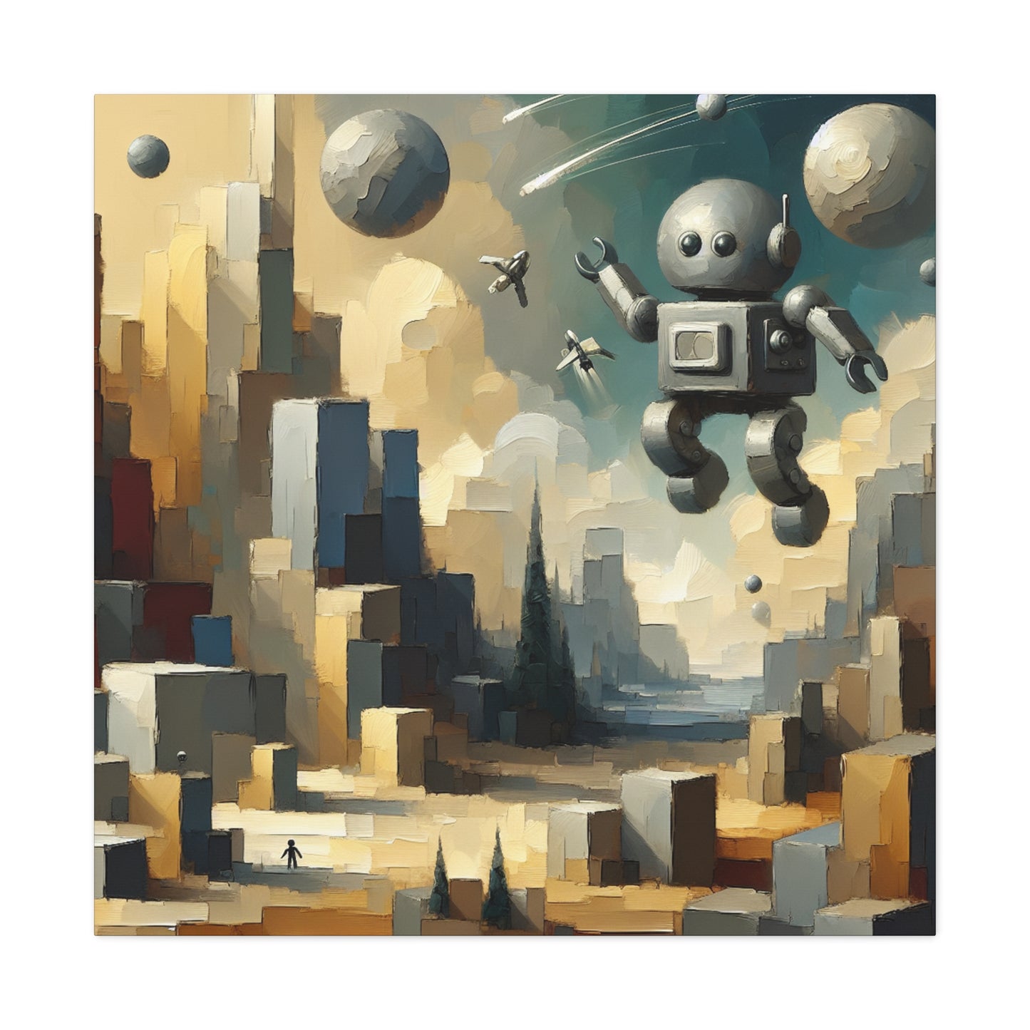 "Robotic Cosmic Wonderland" - Canvas