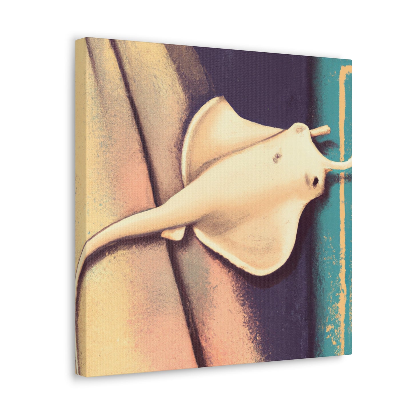 "Stingray On Cobblestone". - Canvas