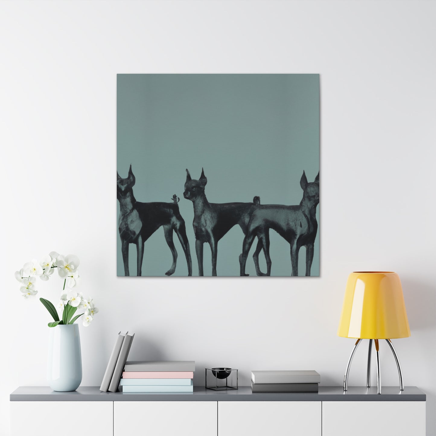 Doberman Dreamscape Scene - Canvas