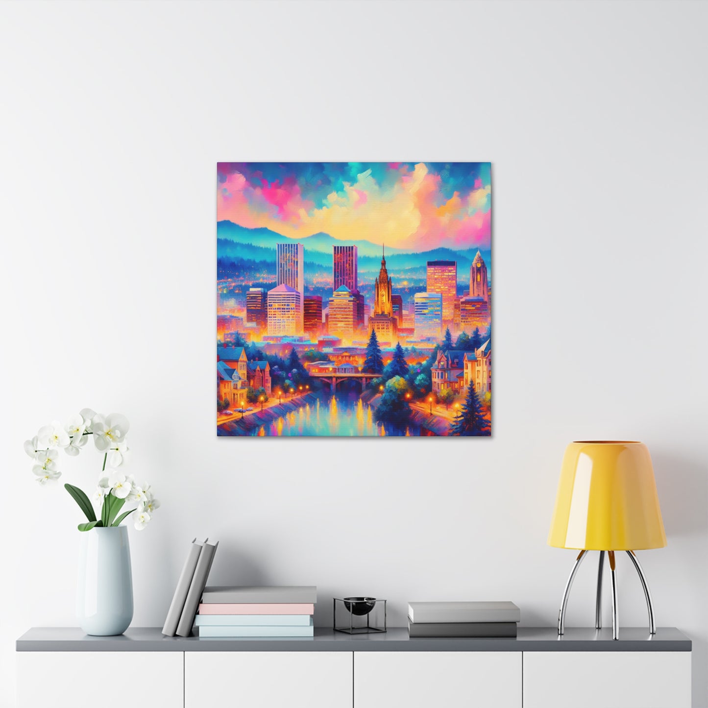 "Pristine Rhododendrons of Portland" - Canvas