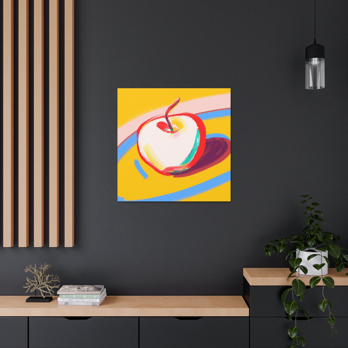 "Apple - Simplified Minimalism" - Canvas