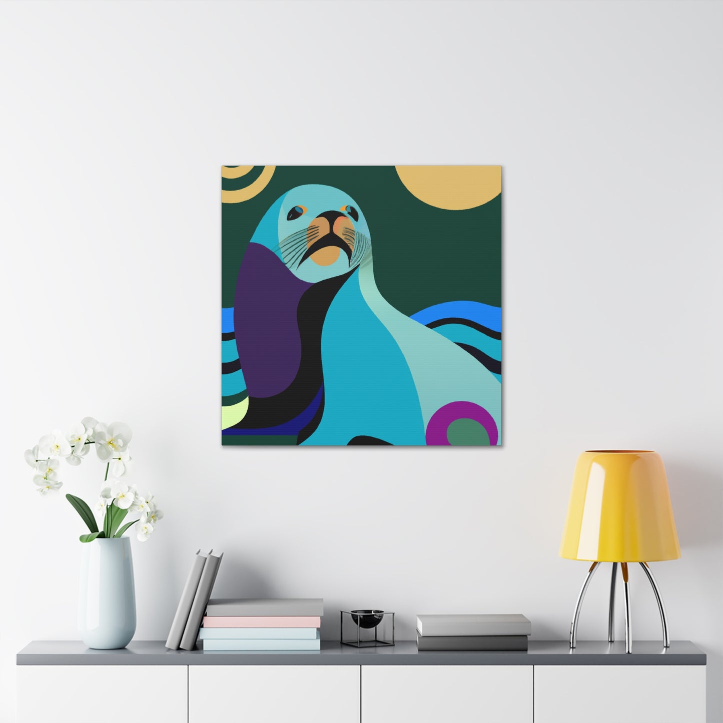 "Sea Lion in Jazz Age" - Canvas