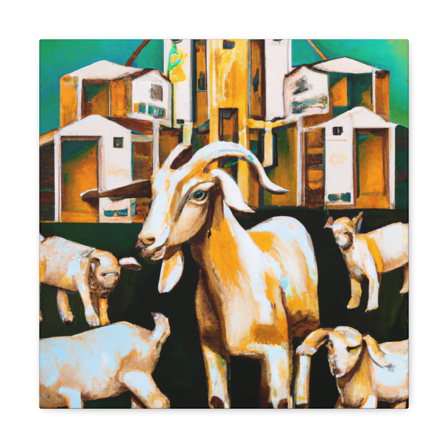 "Goat in Gilded Glory" - Canvas