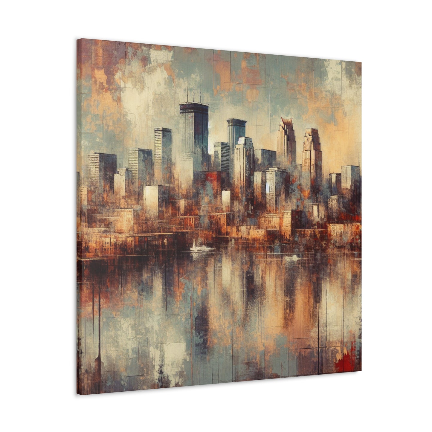 "City's Lively Brushstrokes" - Canvas