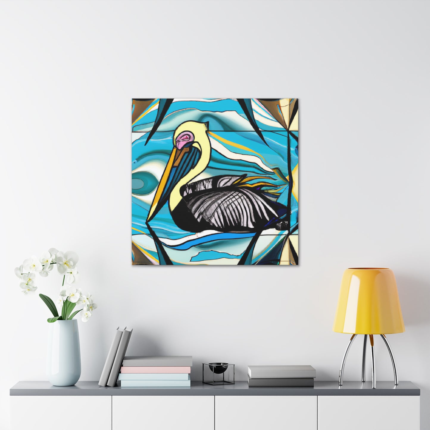 Pelican in Art Deco - Canvas