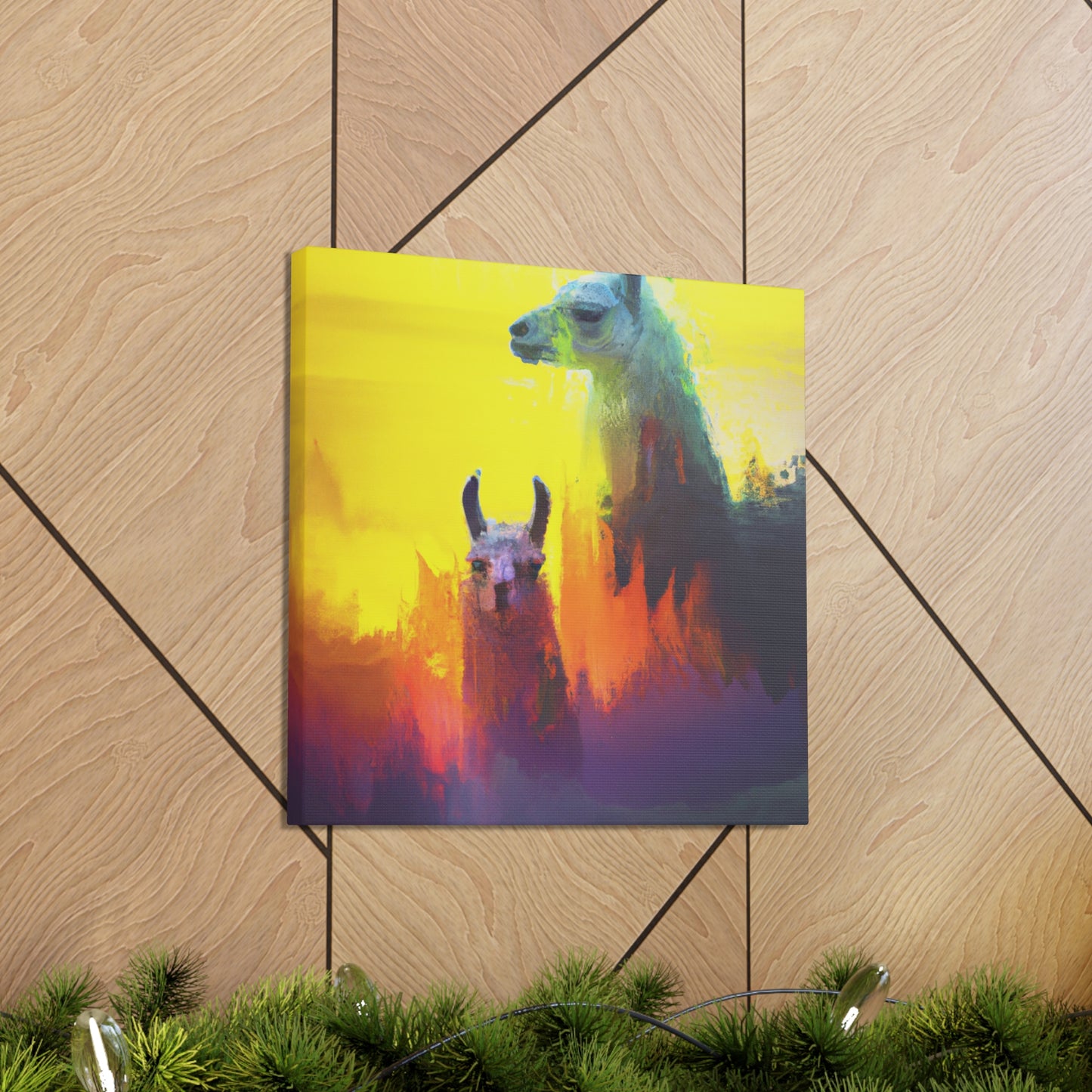 Pensive Llama Dreamscape - Canvas