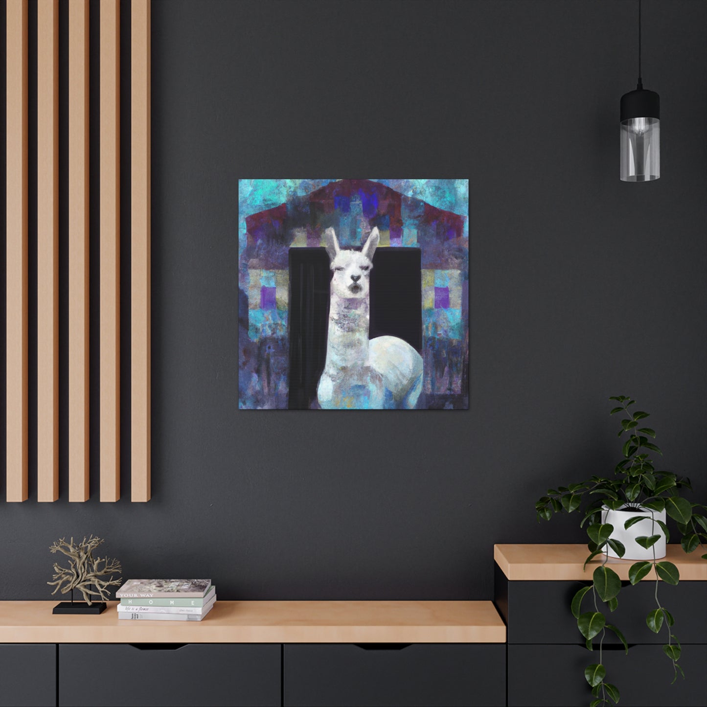 "Alpaca in Art Deco" - Canvas