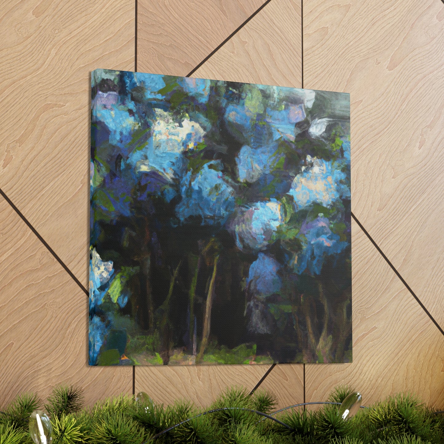 Hydrangea's Dramatic Bloom - Canvas