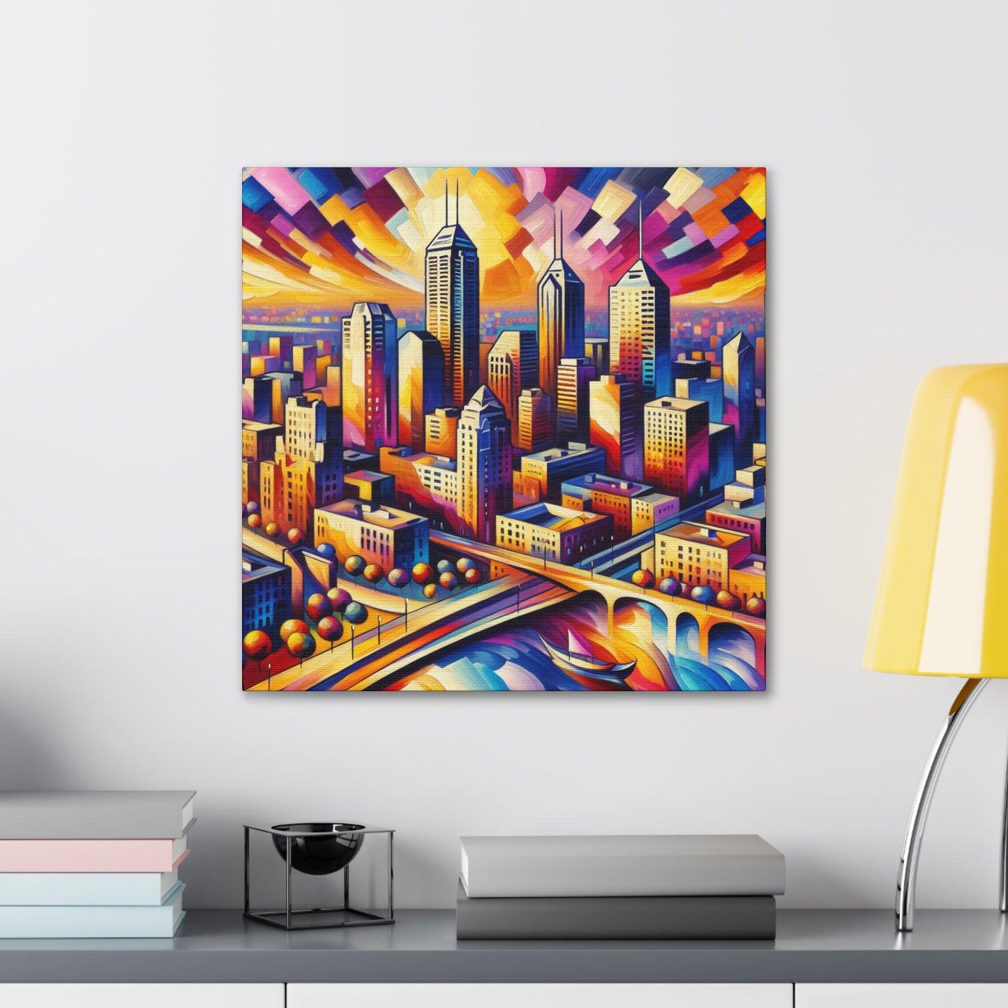 "Enigmatic Urban Dreamscape" - Canvas