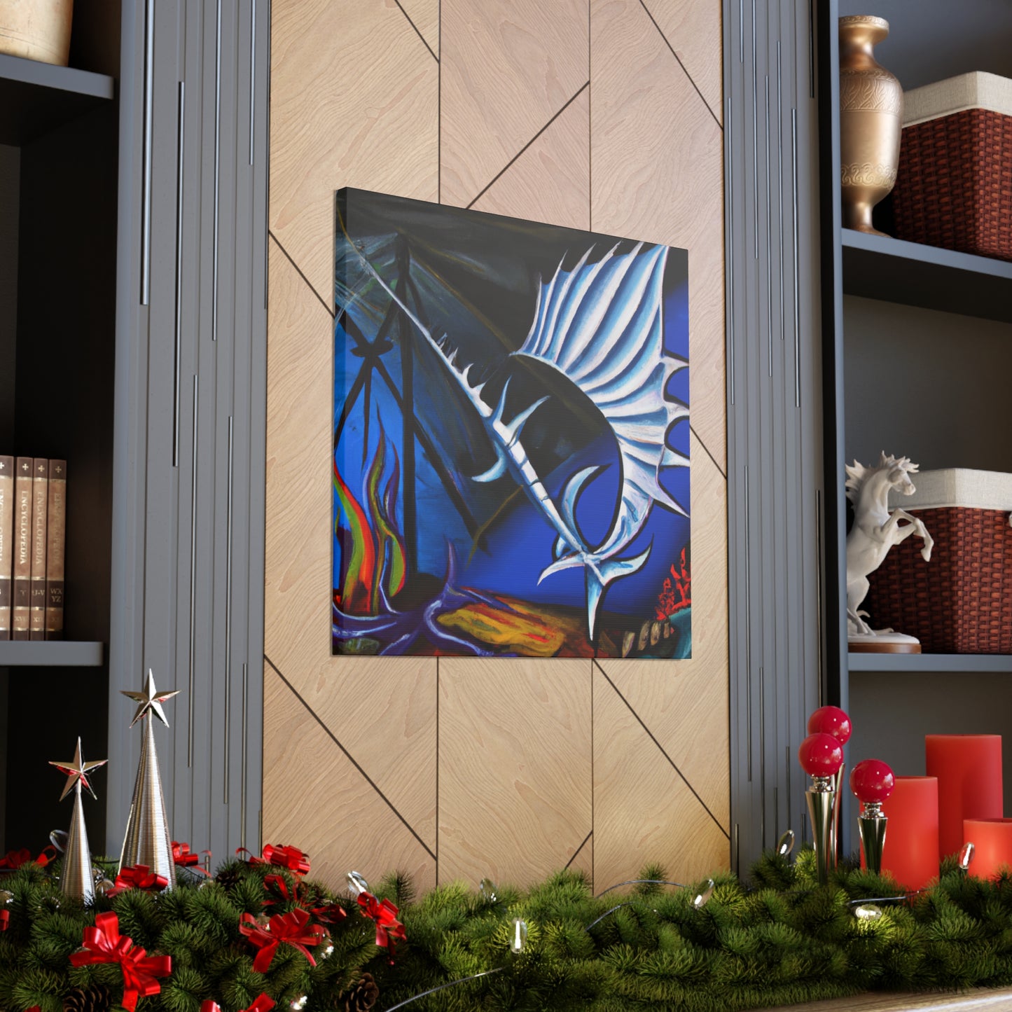 "Sailfish at Sunset" - Canvas