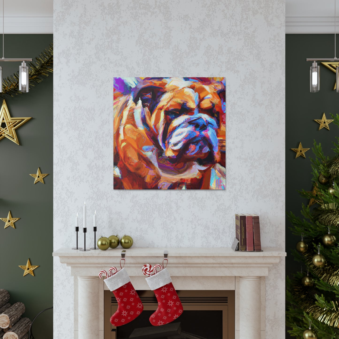 "Bulldog in Impressionism" - Canvas