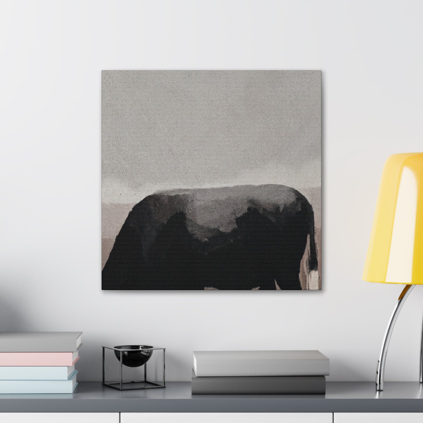 "Black Angus Contemplation." - Canvas