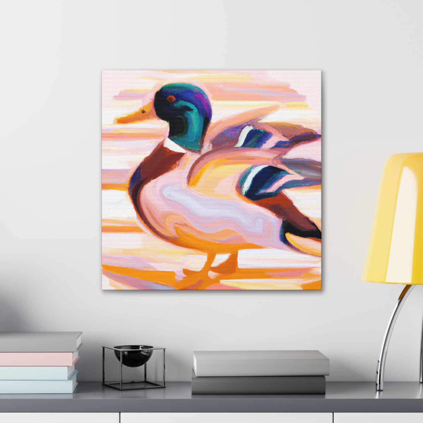 Mallard in Moonlight - Canvas