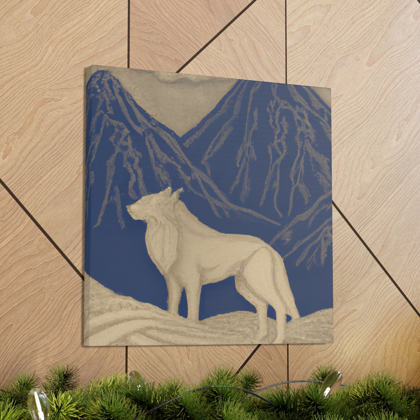 "Wolf in Moonlight Gloaming" - Canvas