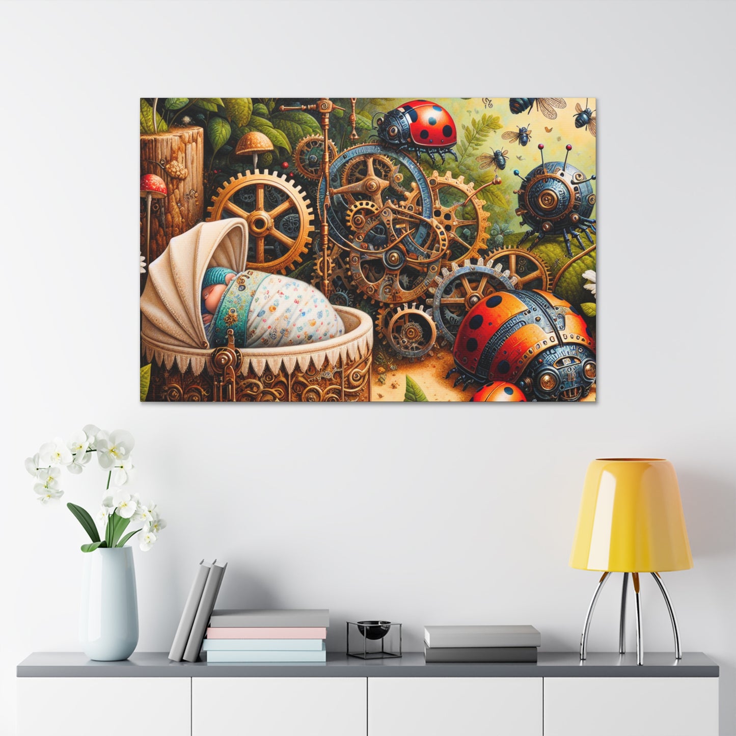 "Mechanical Garden Delights" - Canvas