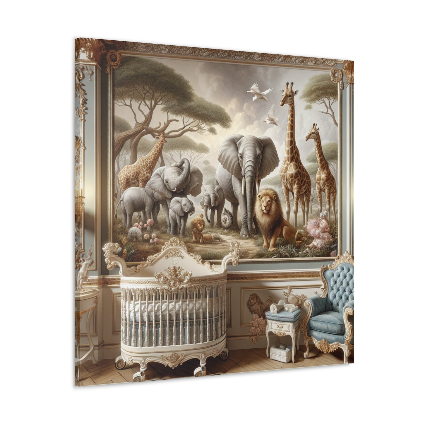 Safari Majesty in Rococo - Canvas