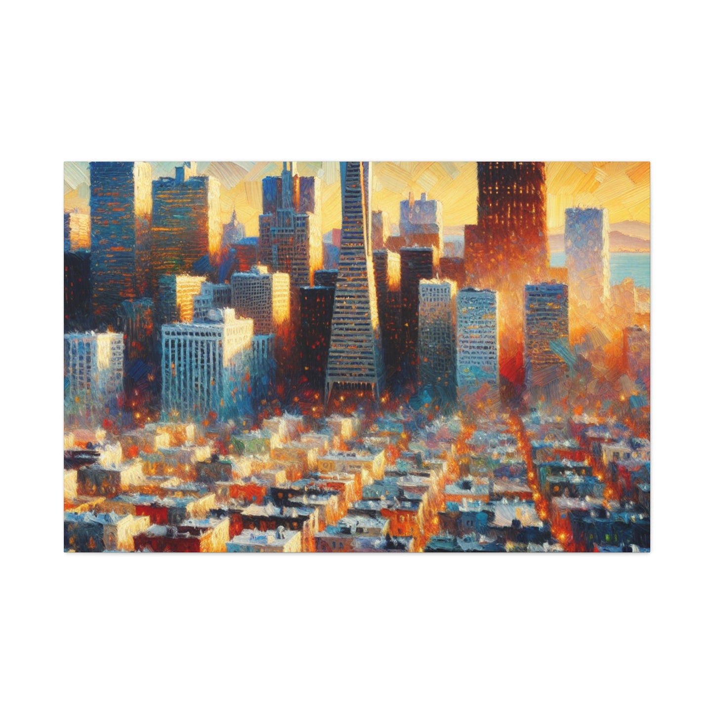 "Golden City Sunrise" - Canvas