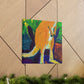 Kangaroo in Pointillism - Canvas