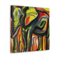 Elephant in Motion - Canvas