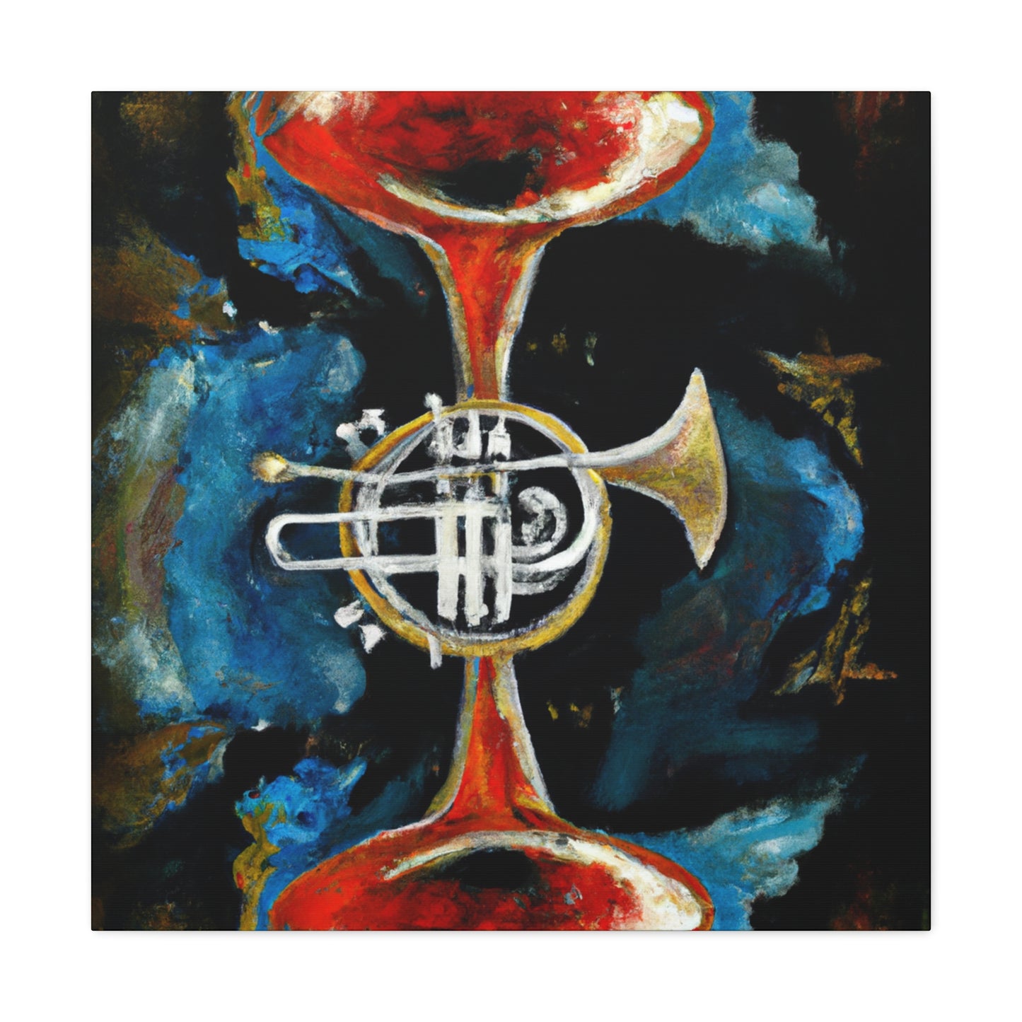 "Blowing the Trumpet Loudly" - Canvas