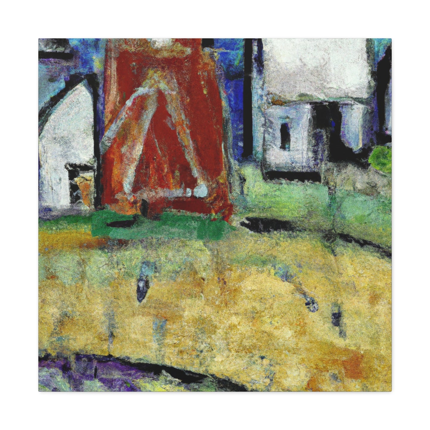 "Barn of Expressionist Joy" - Canvas