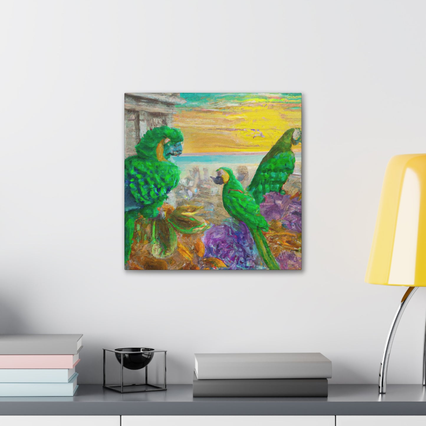 "Amazon Parrots in Splendor" - Canvas