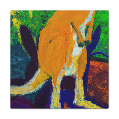 Kangaroo in Pointillism - Canvas