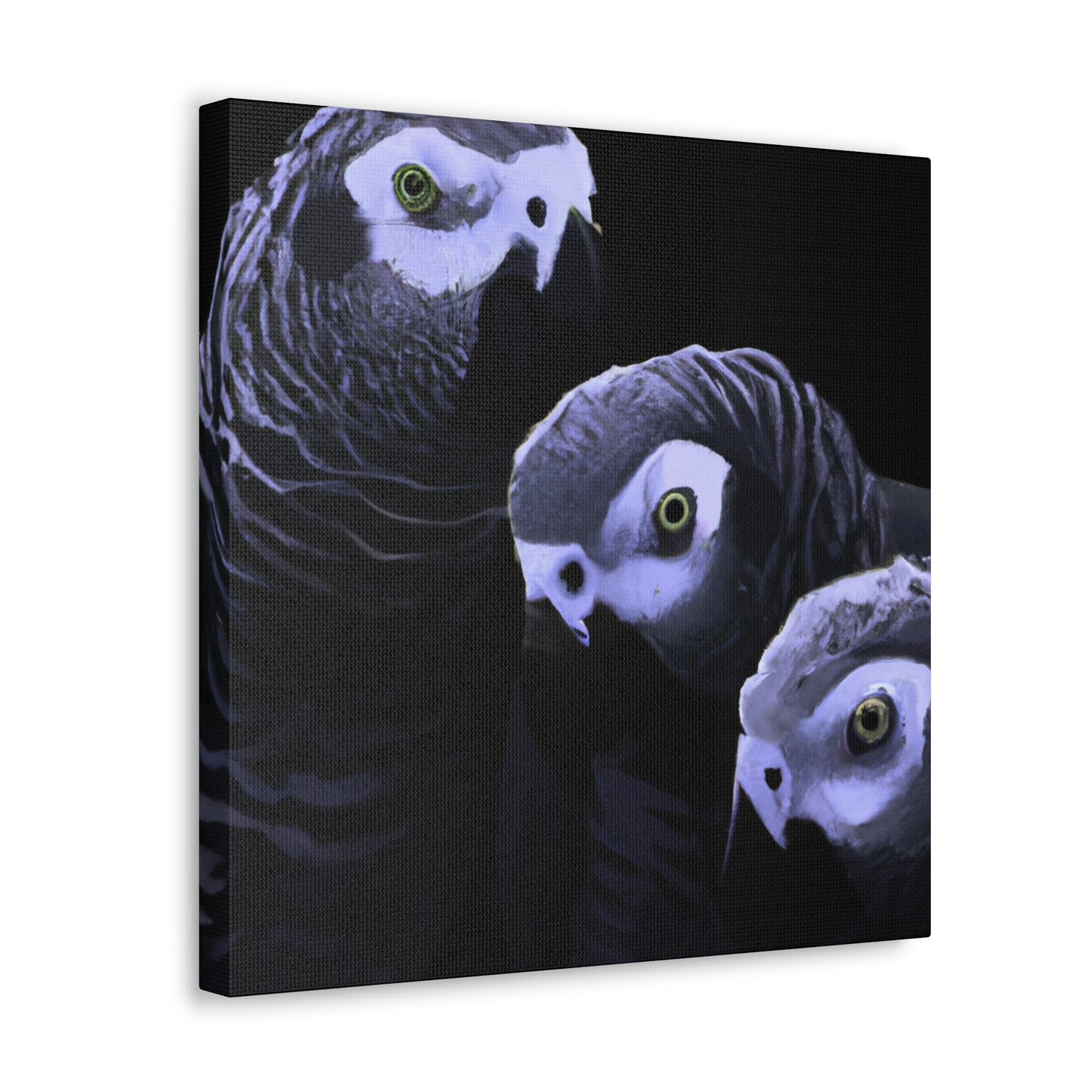 "African Greys Zenith" - Canvas