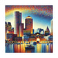 "Dotting the Boston Sun" - Canvas