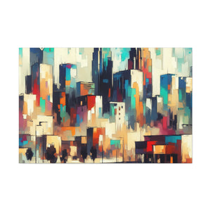 "Cityscape Symphony: Charlotte Rhapsody" - Canvas