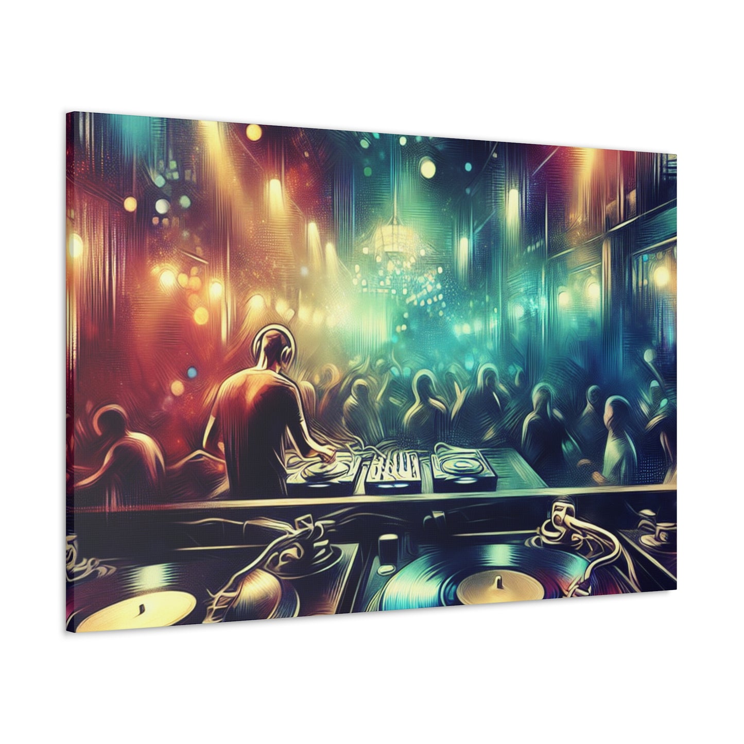 "Clubland Rhapsody Neon" - Canvas