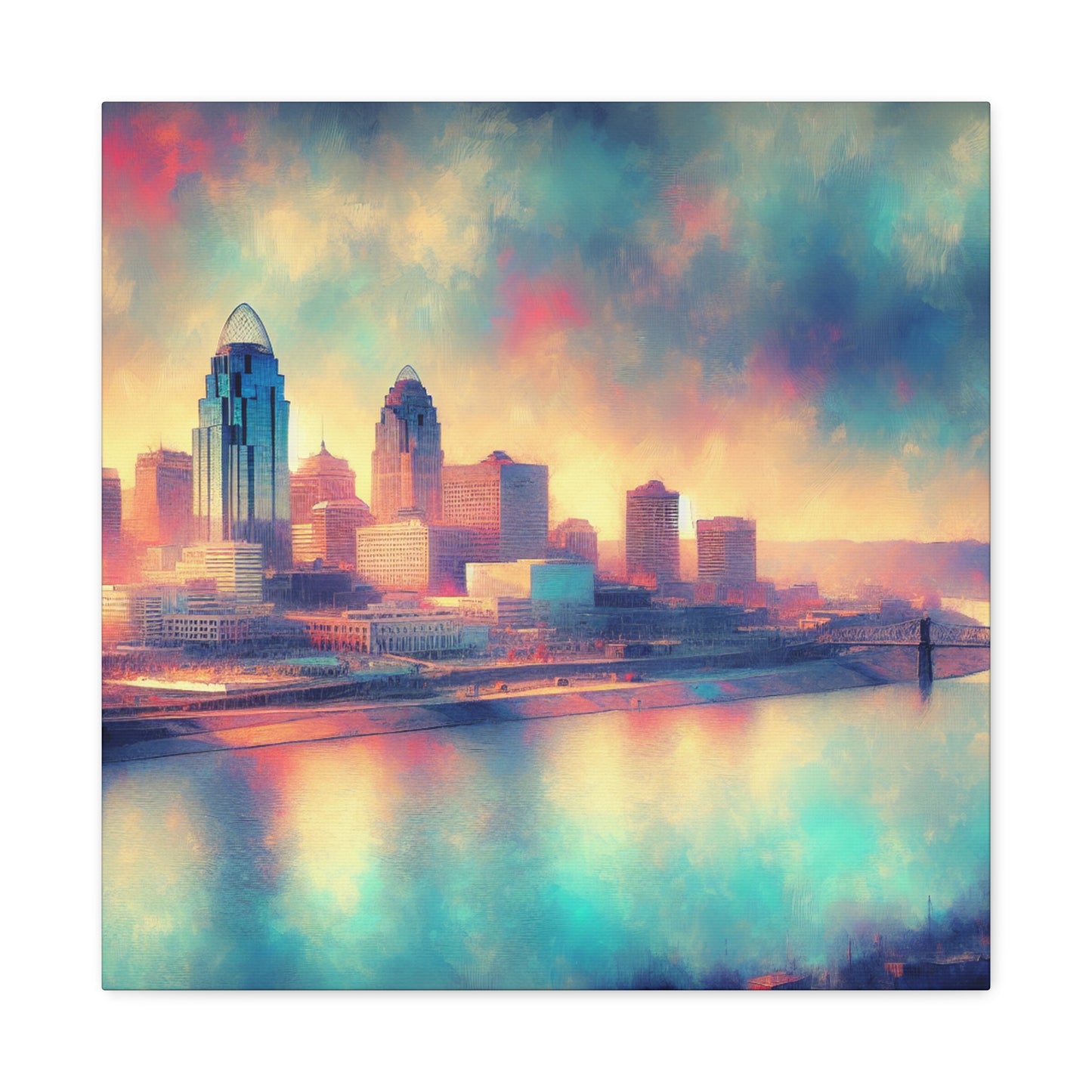 "Vibrant Cincinnati Mornings" - Canvas