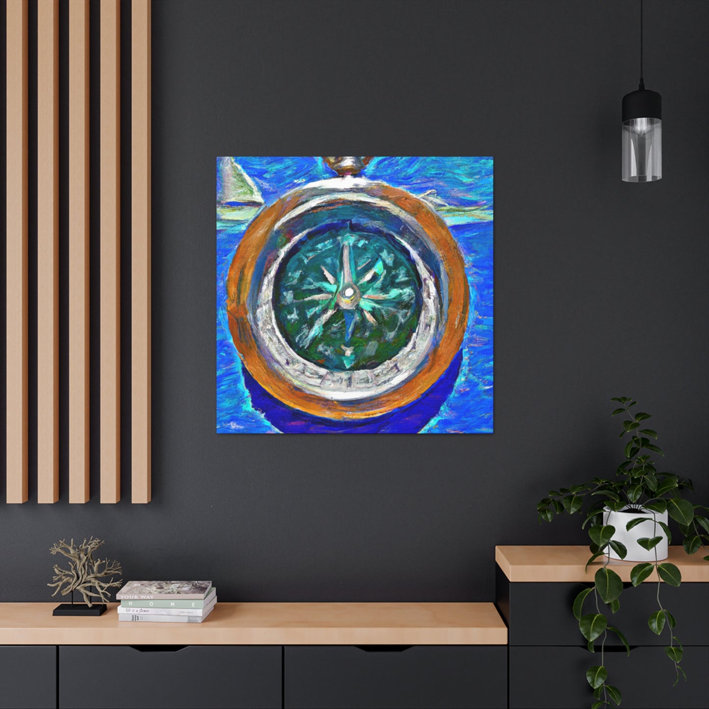 "Compass and Impressionism" - Canvas