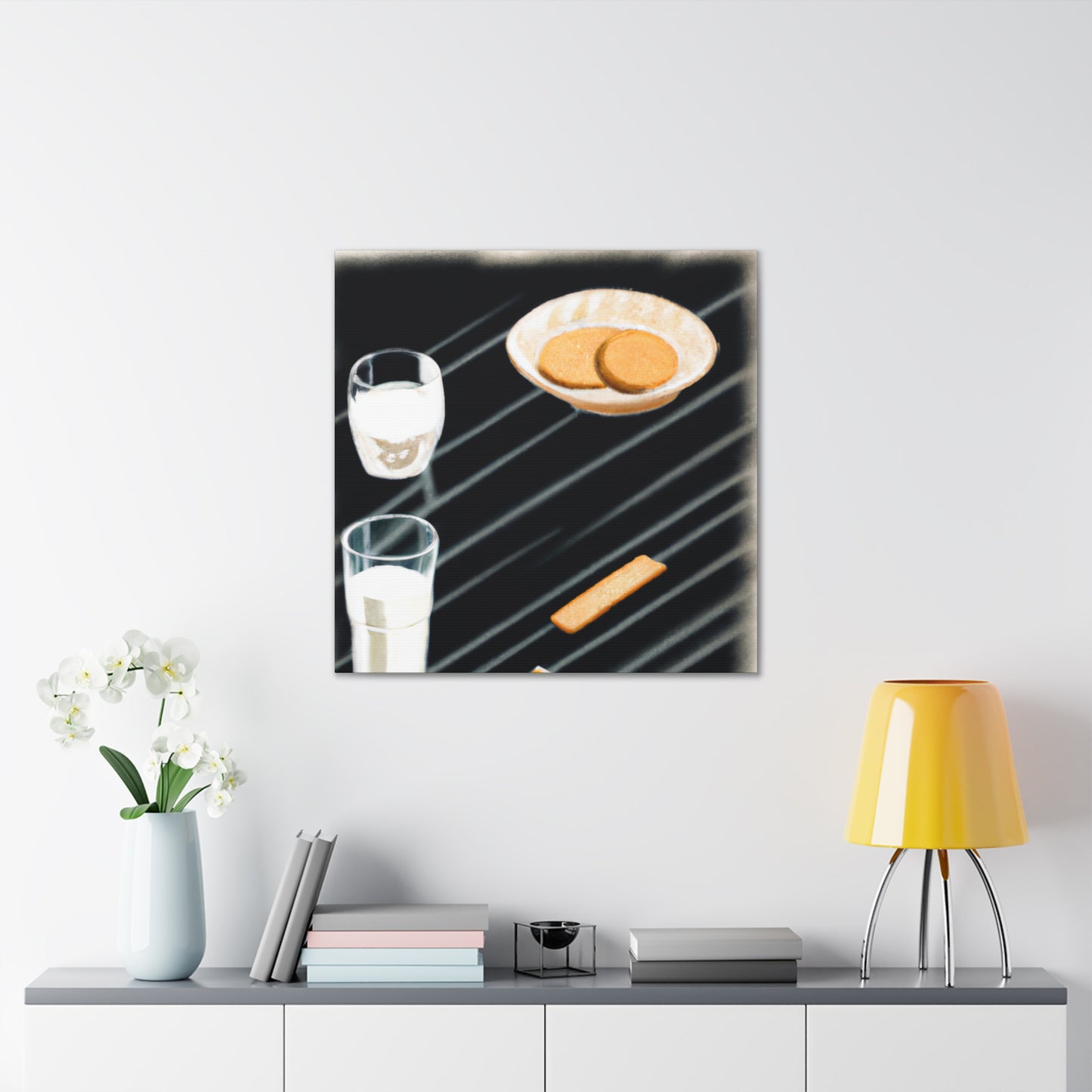 "Milk and Cookie Delight" - Canvas