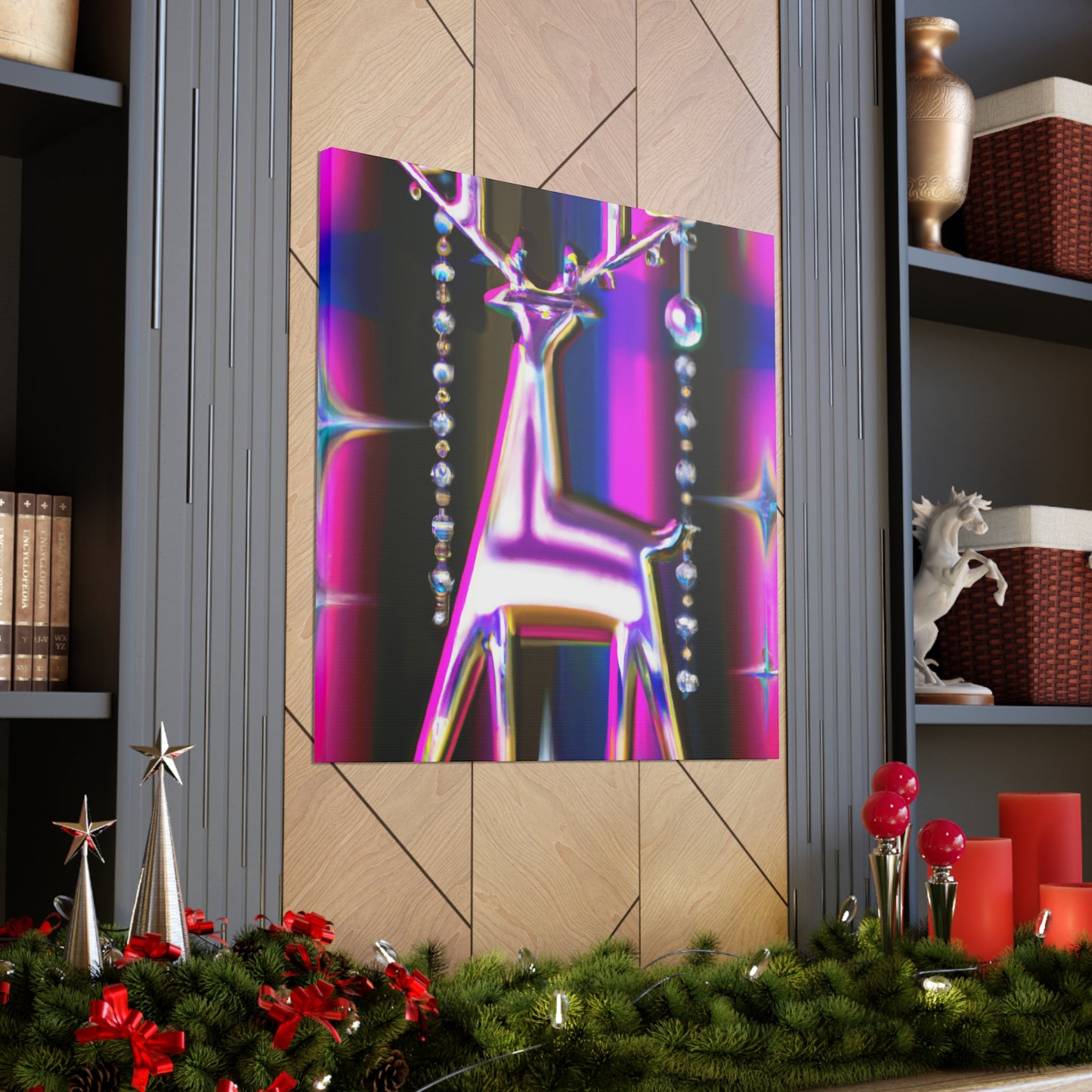 "Reindeer in Art Deco". - Canvas